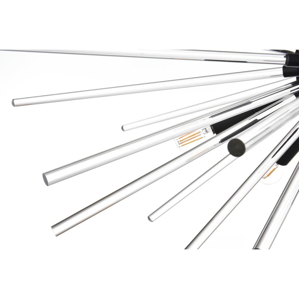 Sienna 46 inch crystal rod pendant in black. Picture 4
