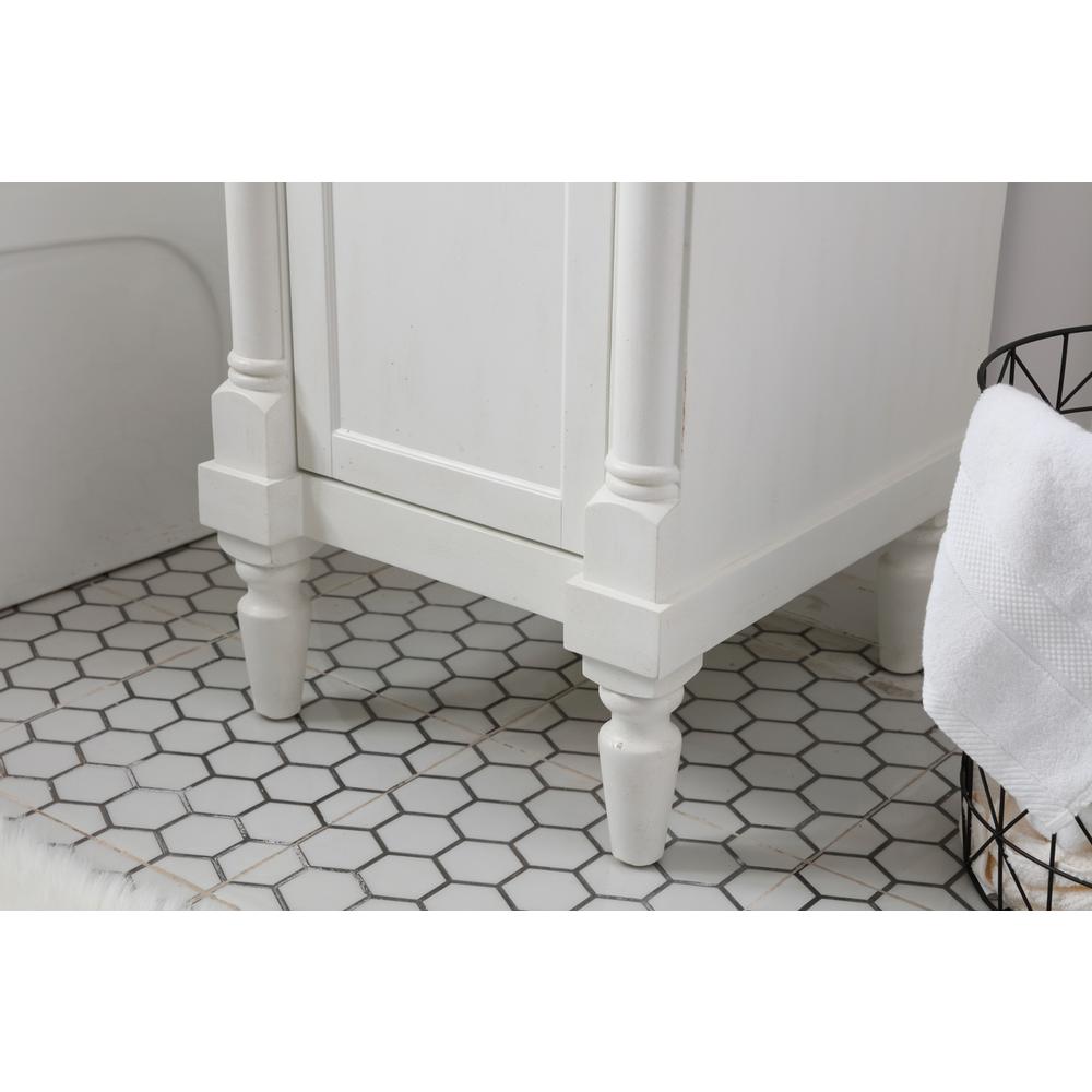 18 inch Single Bathroom vanity in antique white. Picture 5