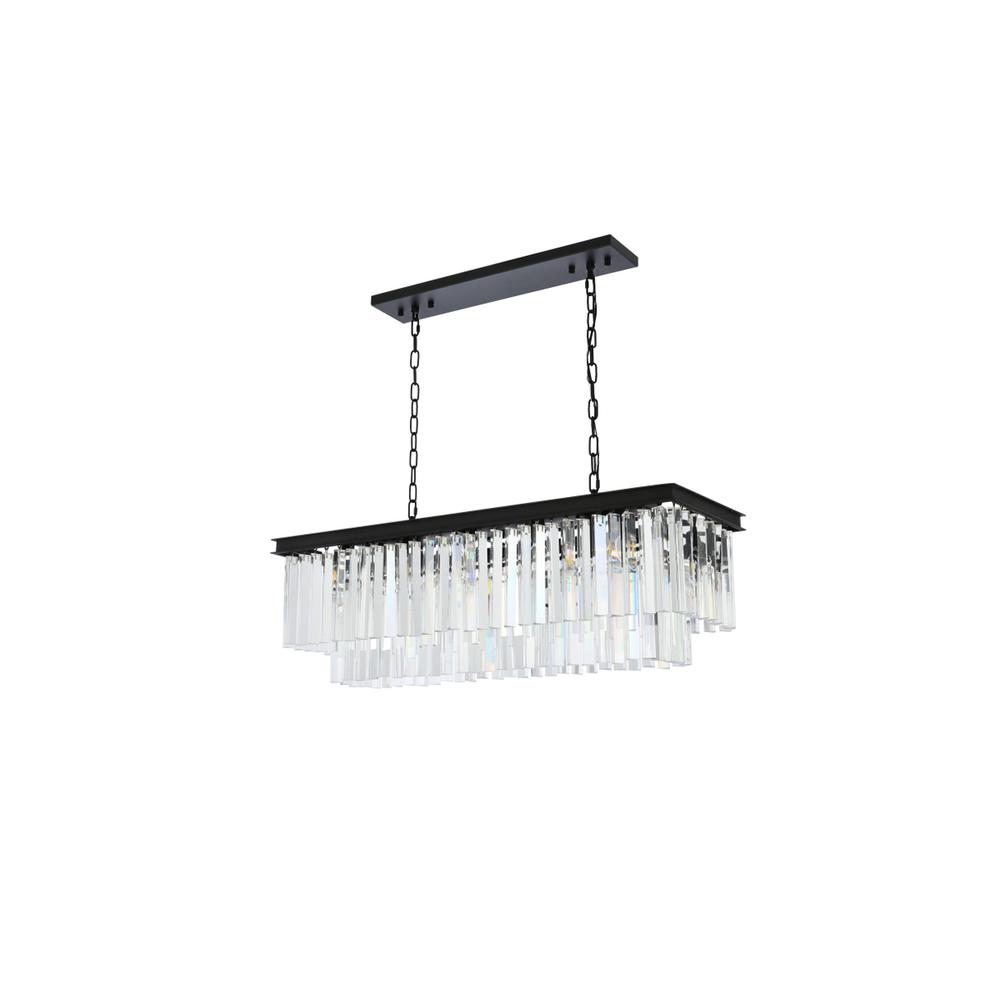 Sydney 12 light Matte Black Chandelier Clear Royal Cut Crystal. Picture 6