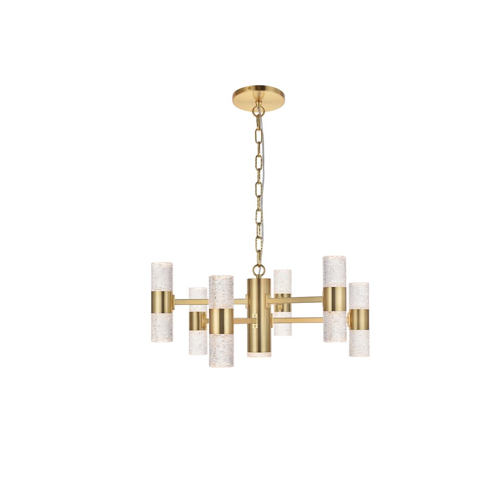 Vega 13 Light Gold Led Pendant. Picture 1
