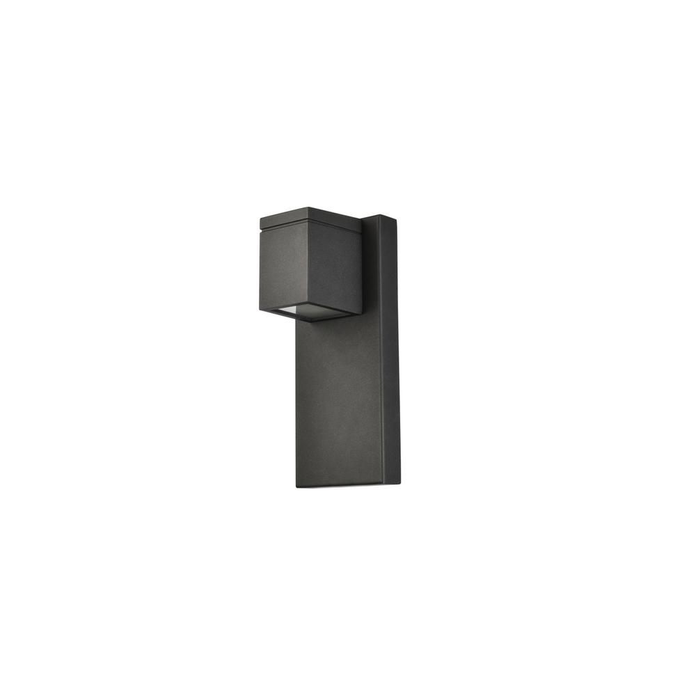 Raine Integrated LED wall sconce in black. Picture 6