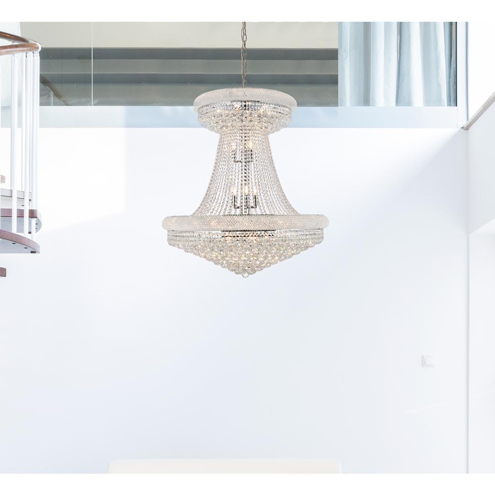 Primo 28 light Chrome Chandelier Clear Royal Cut Crystal. Picture 8