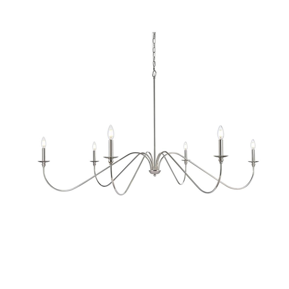 Rohan 60 inch chandelier in Polished Nickel. Picture 2