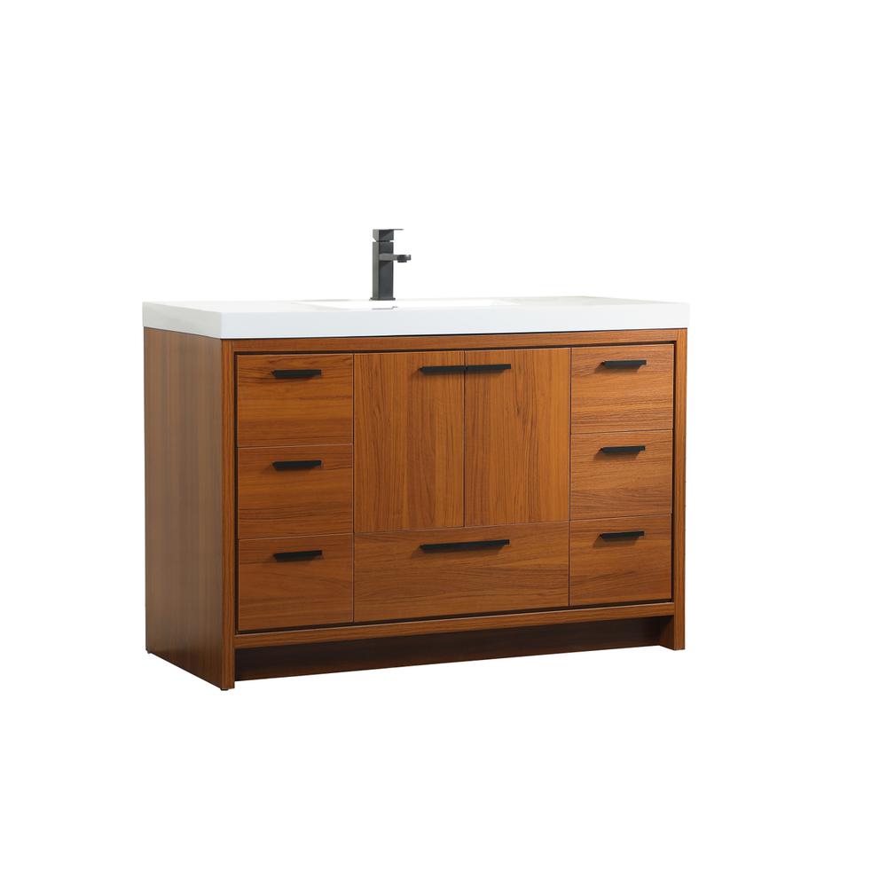 48 inch Single bathroom vanity in Teak. Picture 7