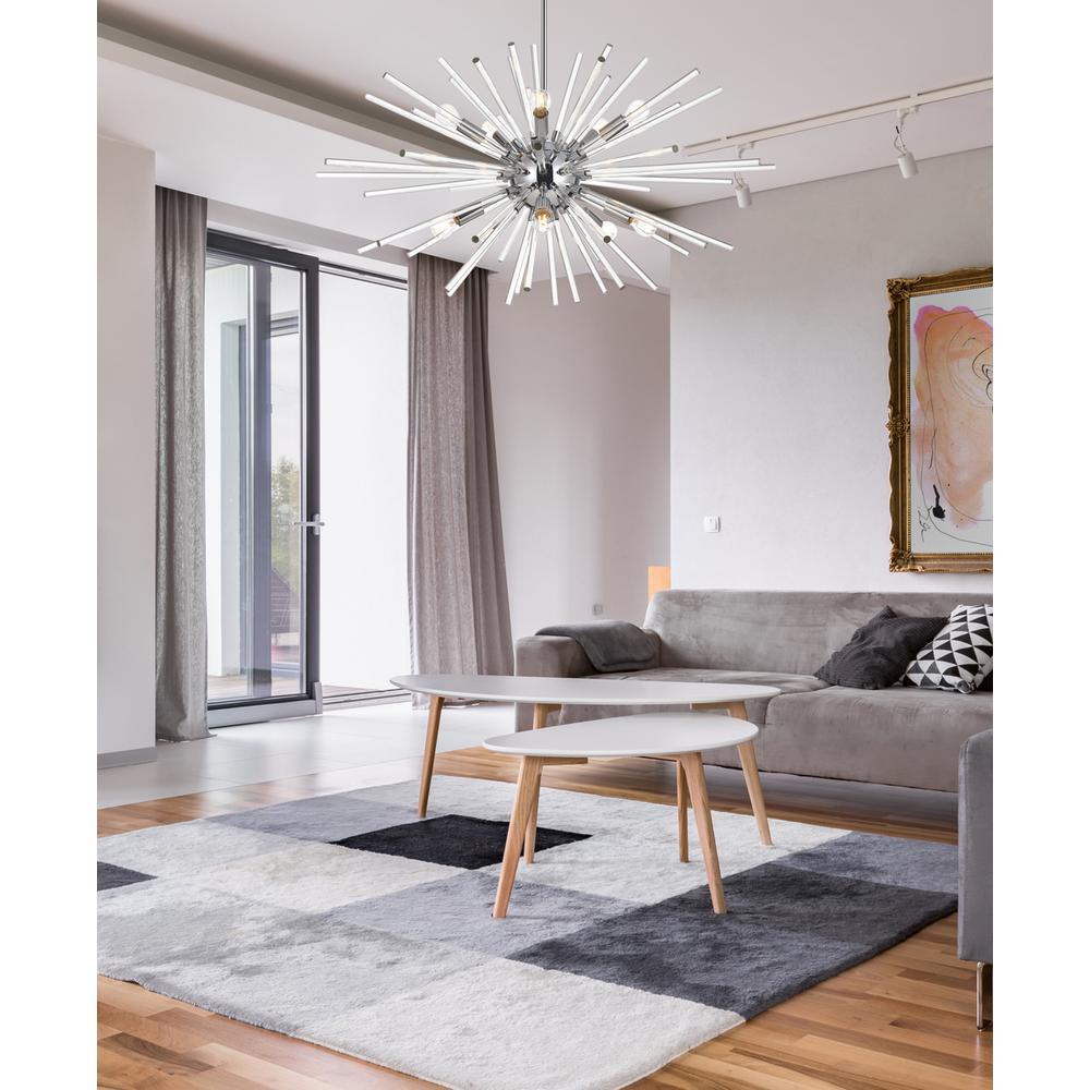 Sienna 32 inch crystal rod pendant in chrome. Picture 9