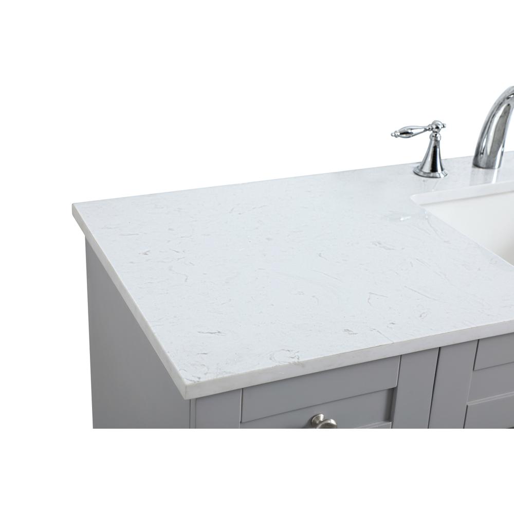 54 Inch ADA Compliant Bathroom Vanity In Grey. Picture 11