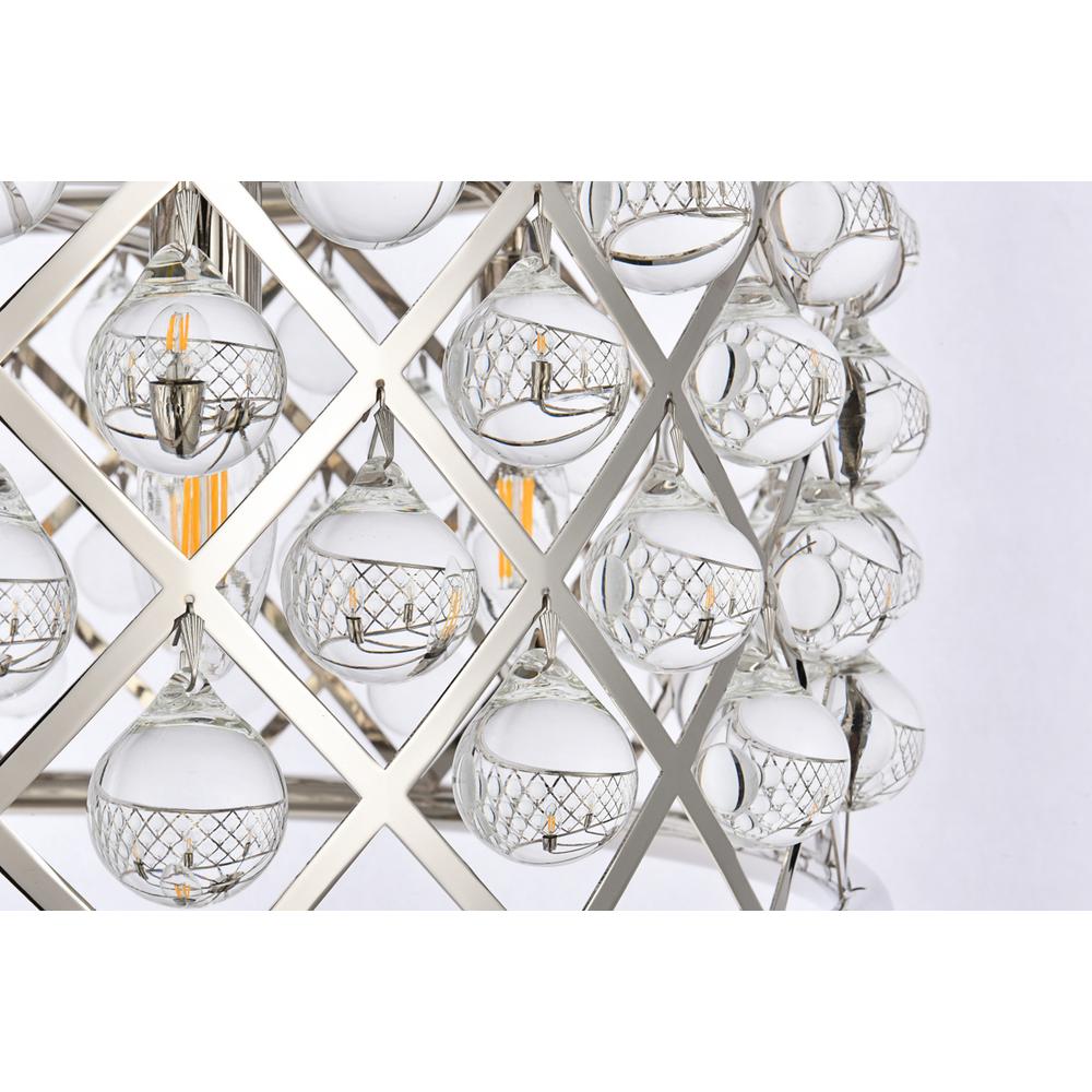 Madison 6 light polished Nickel Chandelier Clear Royal Cut Crystal. Picture 5