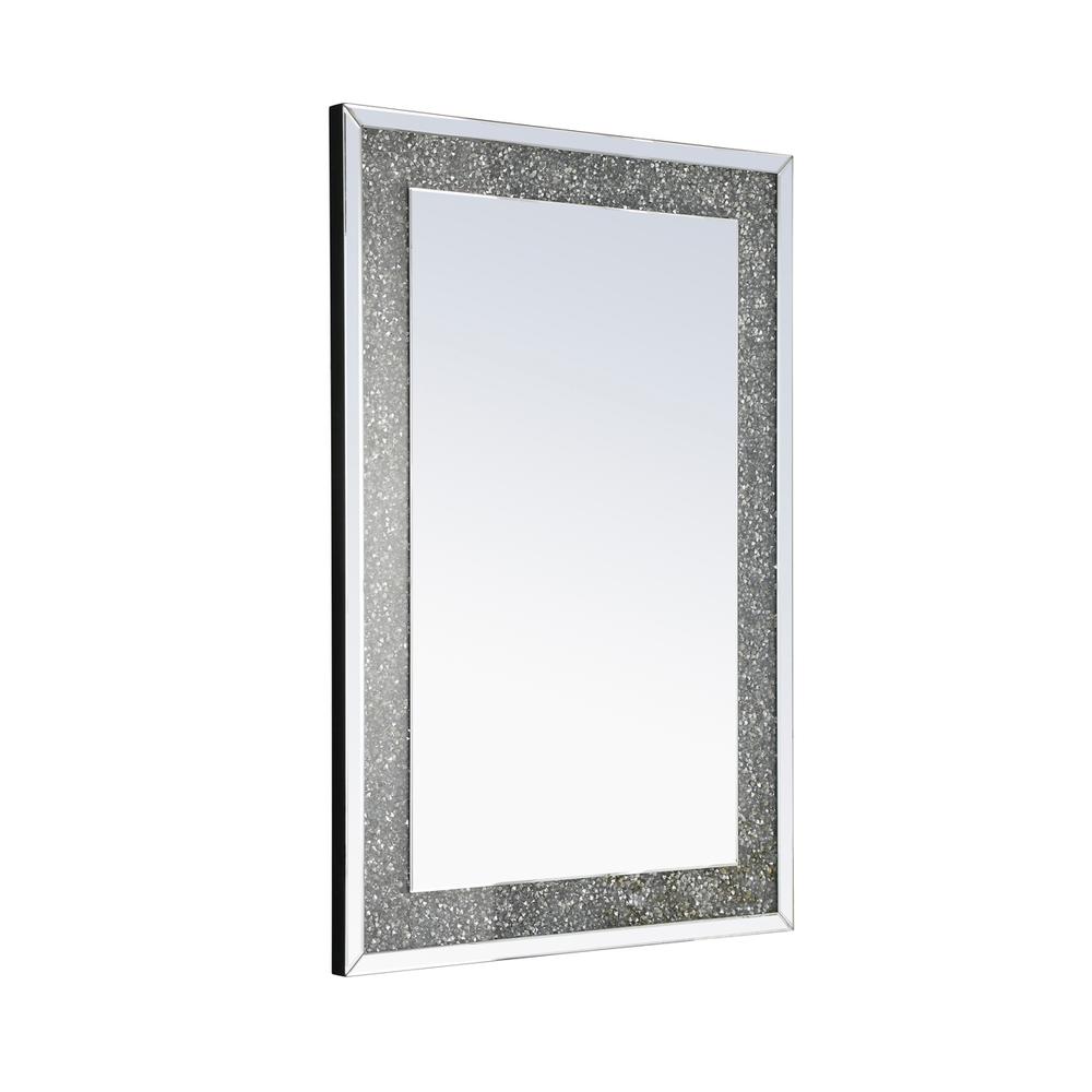 31.5 Inch Rectangle Crystal Mirror In Clear Finish. Picture 3