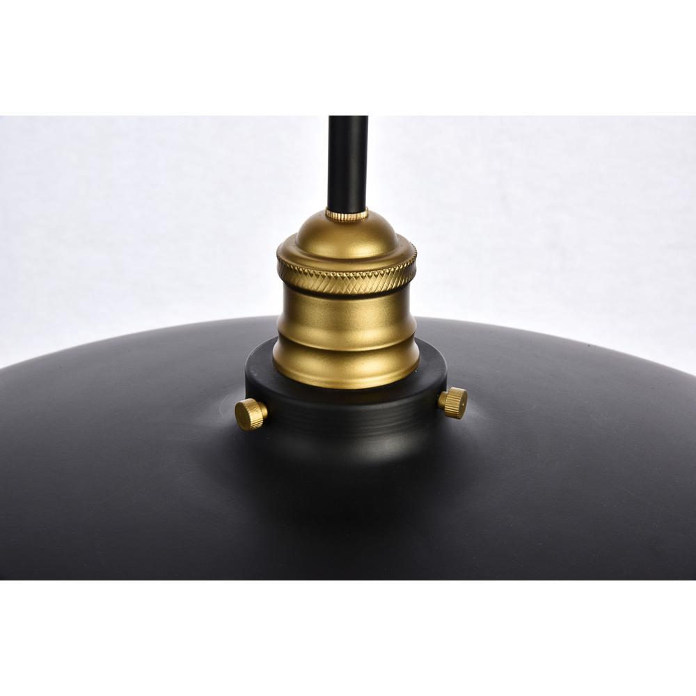 Anders Collection Chandelier D20.5 H6.5 Lt:3 Black and Brass Finish. Picture 3