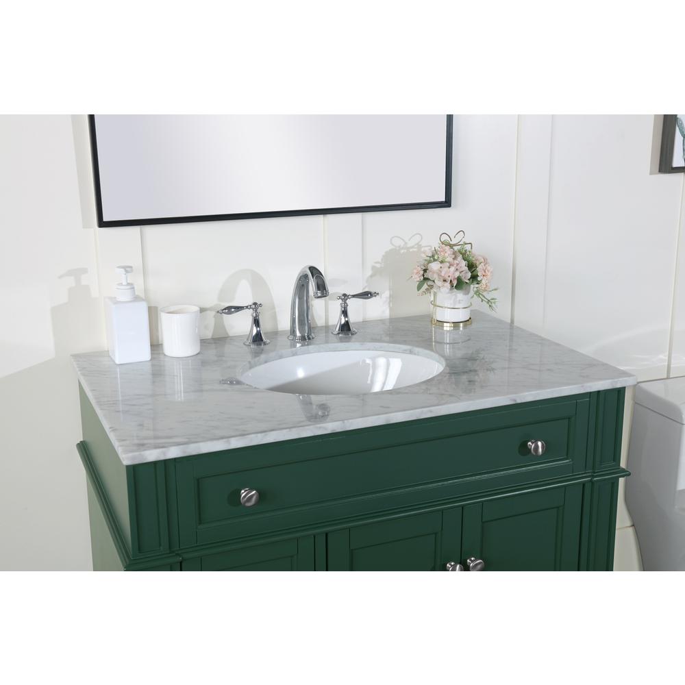 36 inch Single bathroom vanity in green. Picture 5