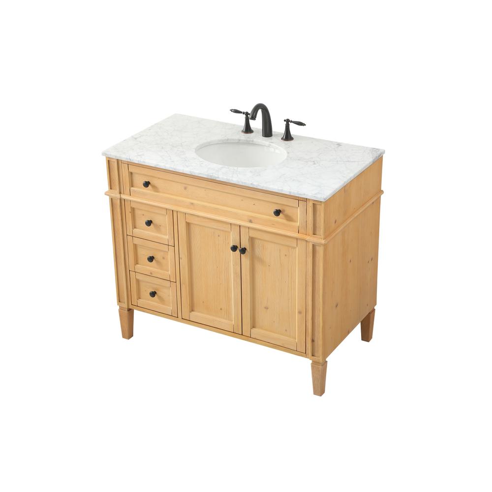 40 inch Single bathroom vanity in natural wood. Picture 8