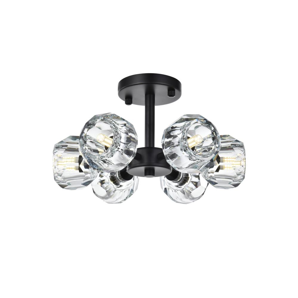 Eren 14 inch Flush Mount in Black. Picture 1