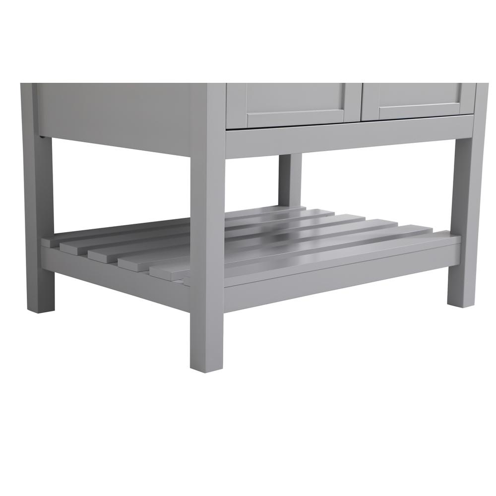 30 inch Single Bathroom Vanity in Gray with Backsplash. Picture 12