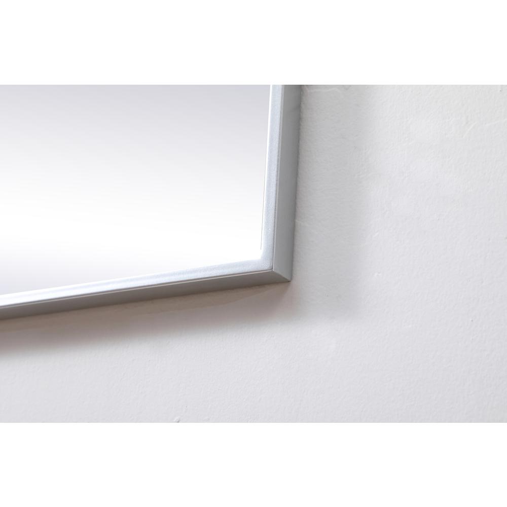 Metal Frame Square Mirror 24 inch in Silver. Picture 6