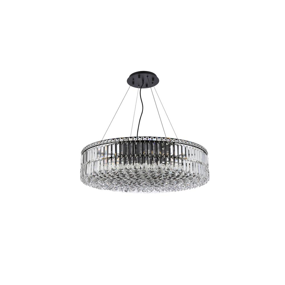 Maxime 32 inch black chandelier. Picture 6