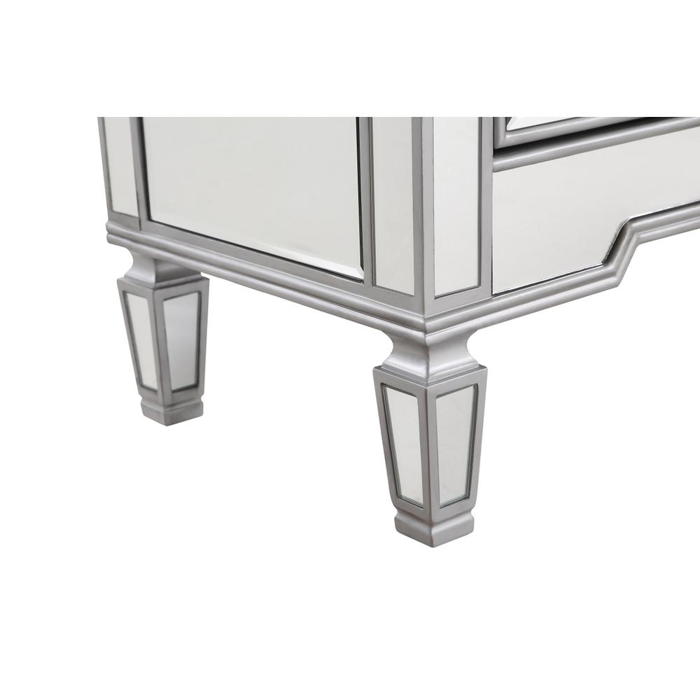 6 Drawer Dresser 48 in. x 18 in. x 32 in. in silver paint. Picture 7