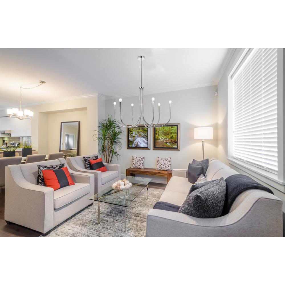 Layne 36 inch chandelier in Chrome. Picture 7