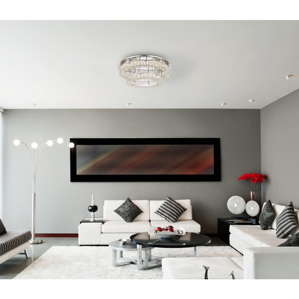Monroe 30 inch LED double flush mount in chrome. Picture 7