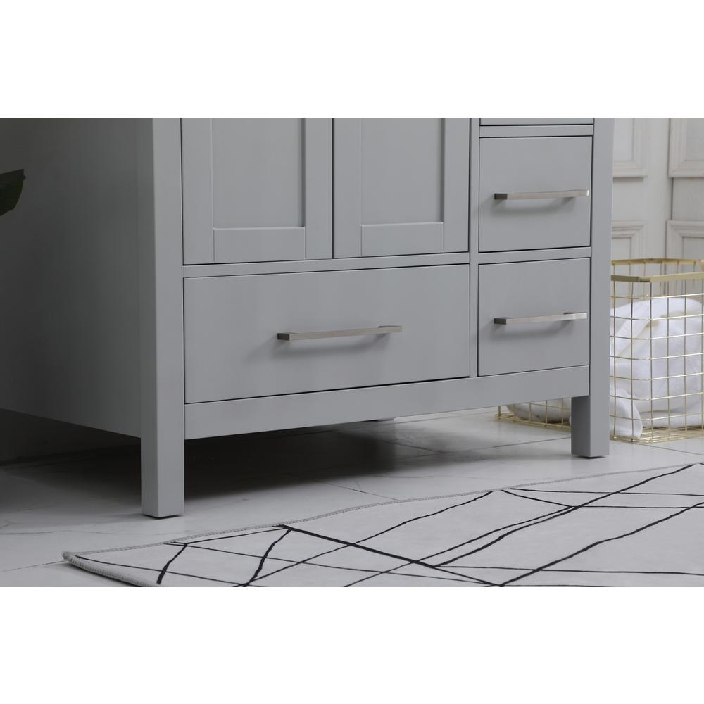32 inch Single Bathroom Vanity in Gray with Backsplash. Picture 6