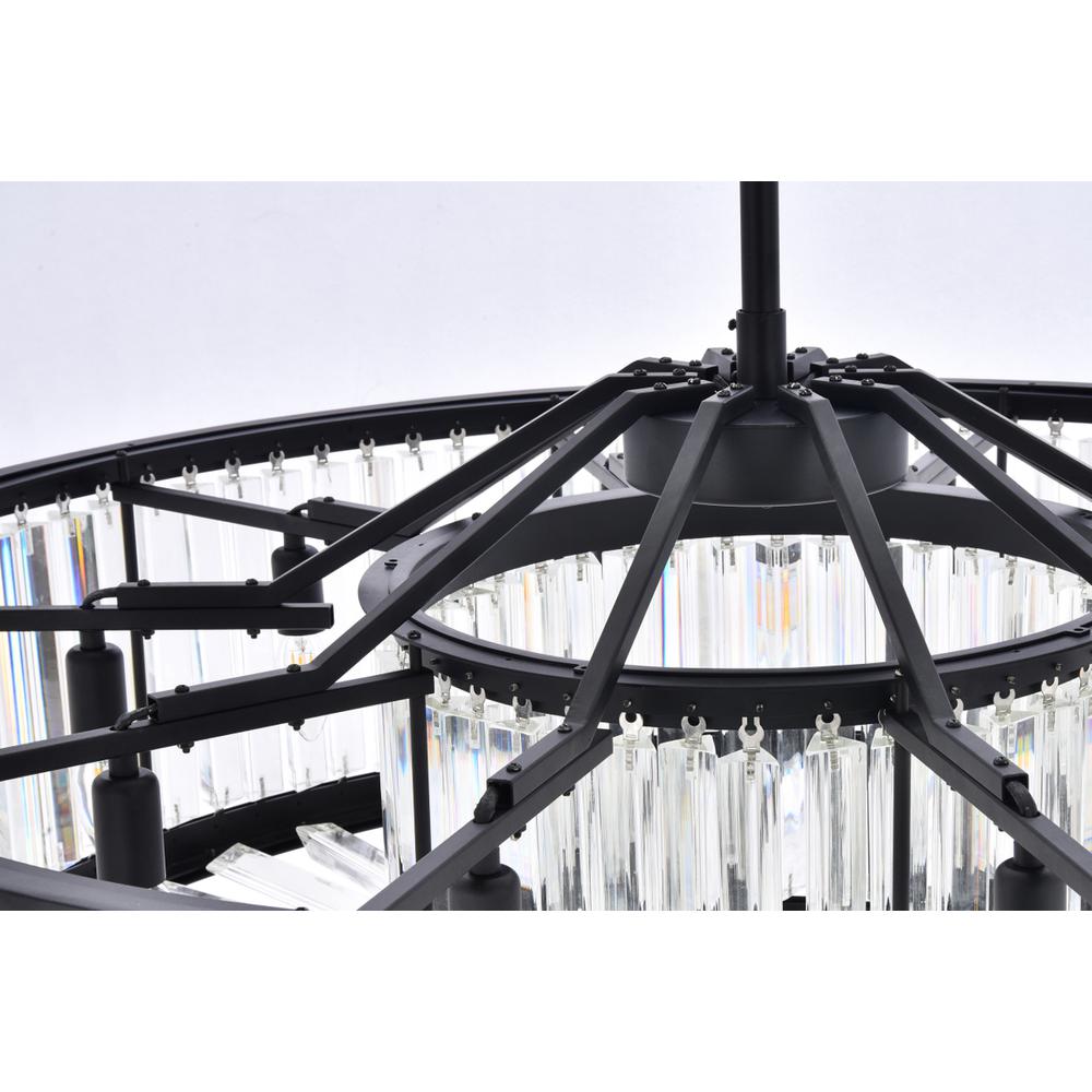 Chelsea 10 light Matte Black Chandelier Clear Royal Cut Crystal. Picture 4