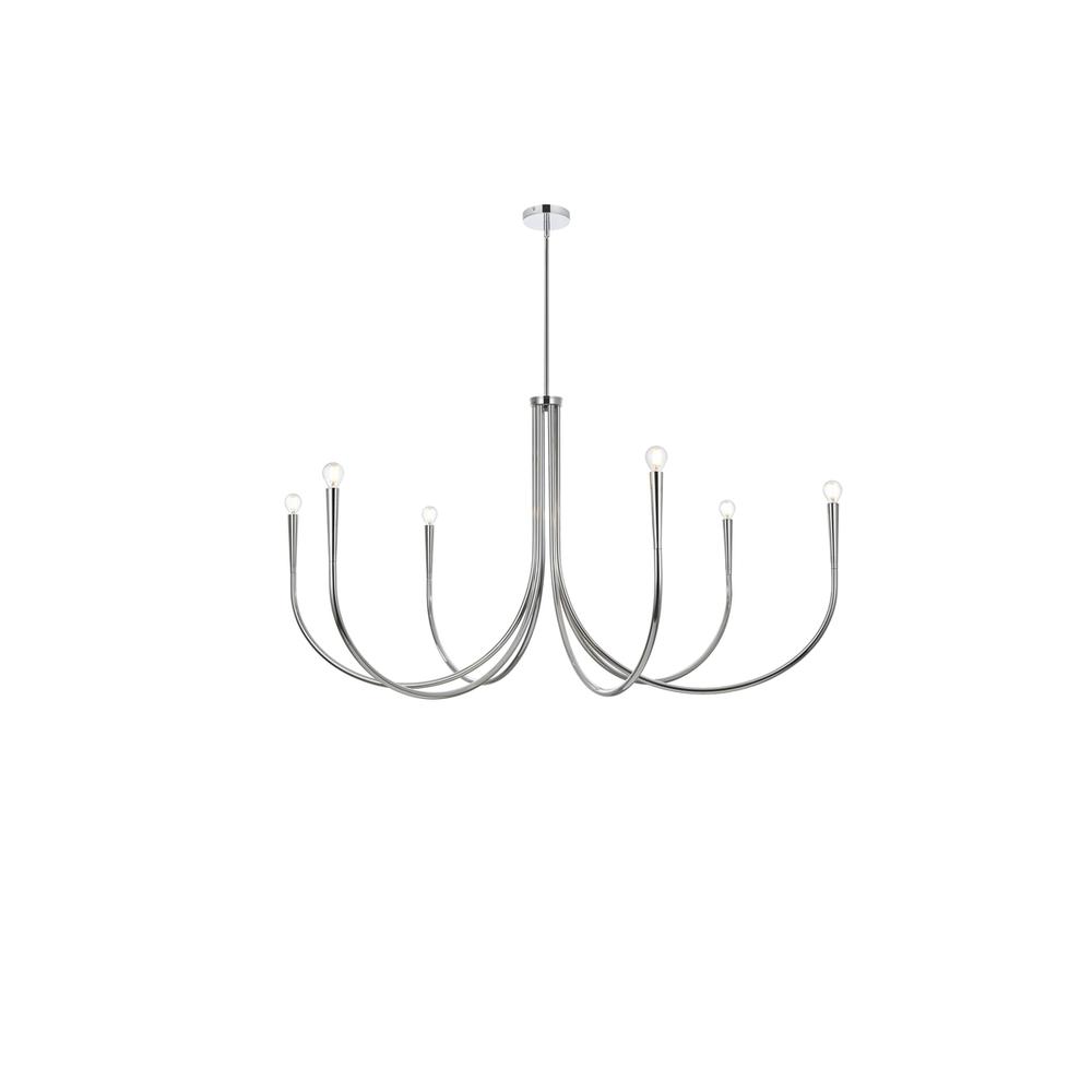 Layne 55 inch chandelier in Chrome. Picture 1