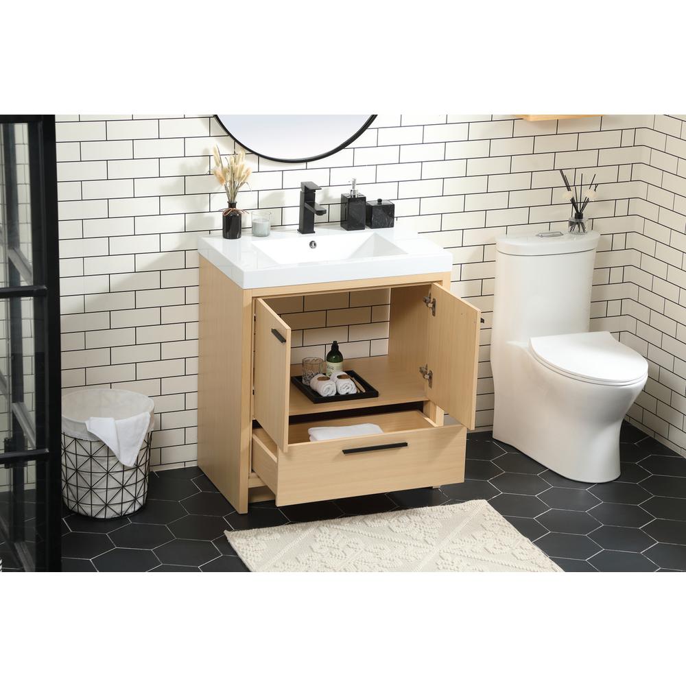 30 inch Single bathroom vanity in Maple. Picture 3
