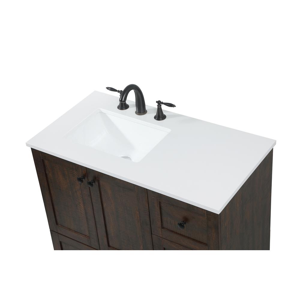 36 inch Single bathroom vanity in expresso. Picture 10