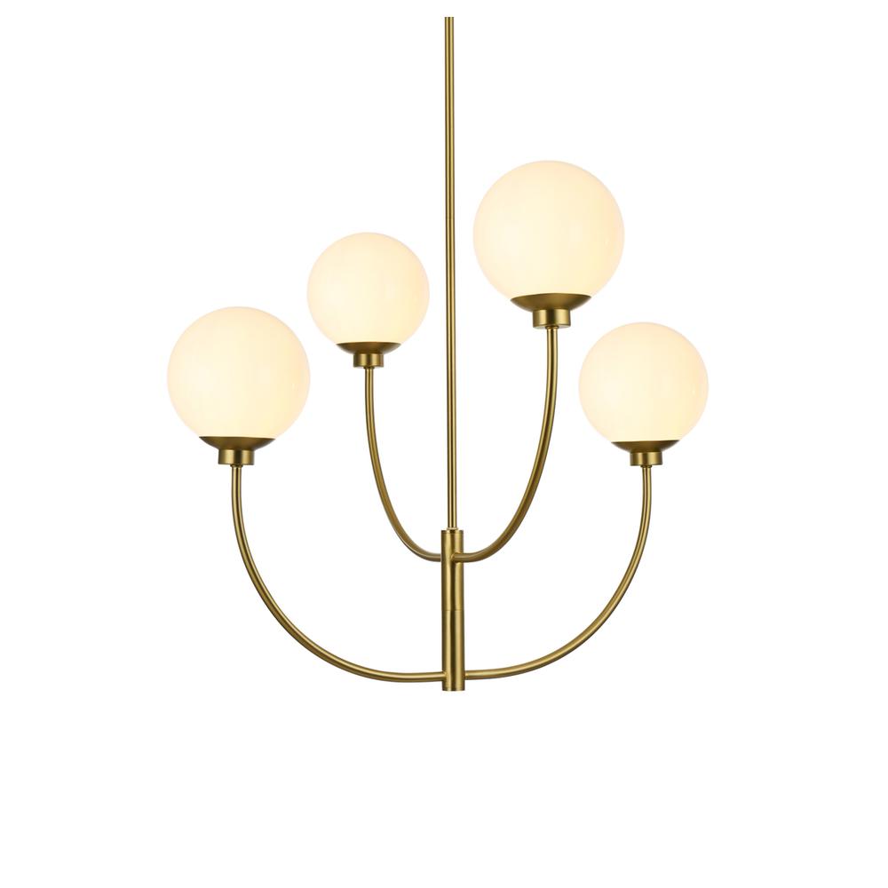 Nyomi 30 inch chandelier in Satin Gold. Picture 2