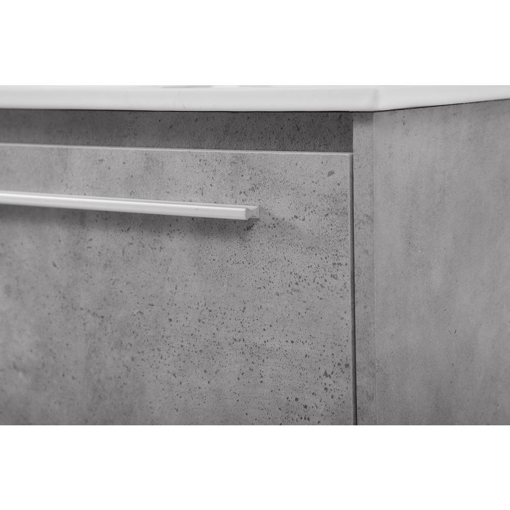40 inch  Single Bathroom Floating Vanity in Concrete Grey. Picture 5