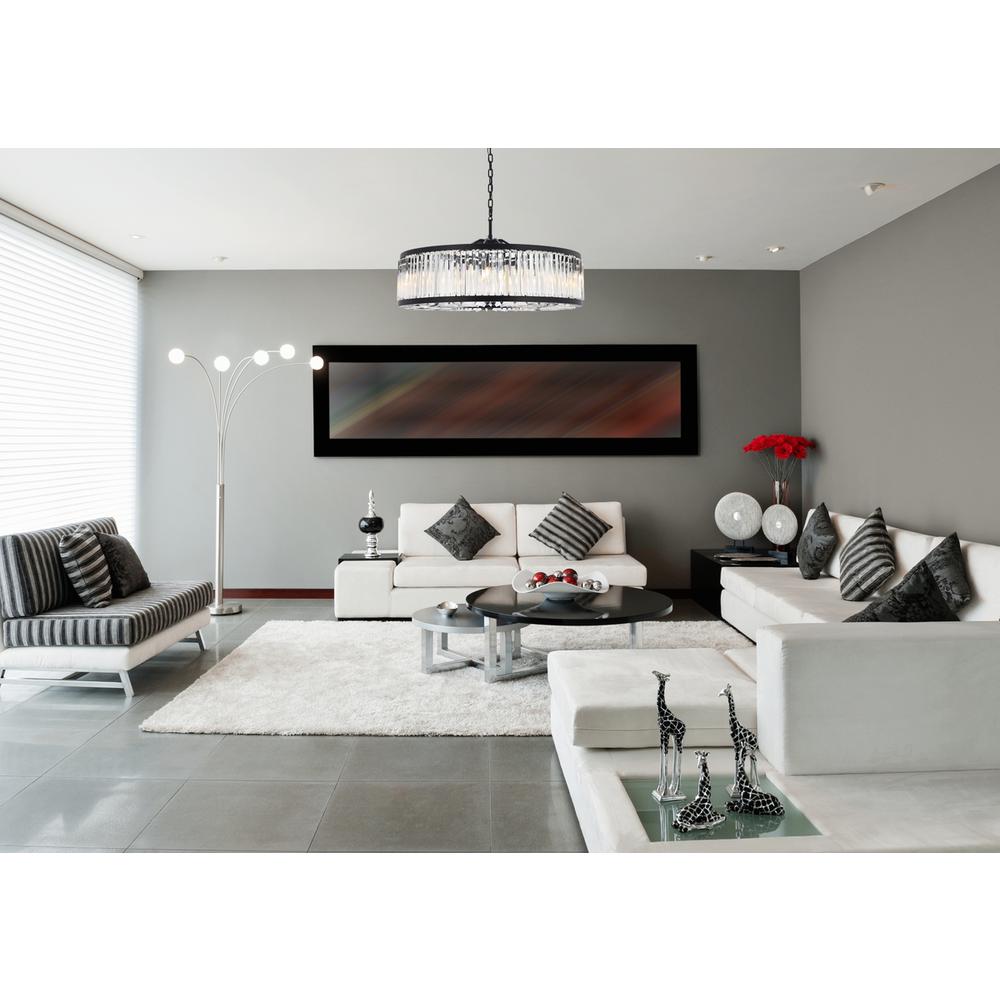 Chelsea 10 light Matte Black Chandelier Clear Royal Cut Crystal. Picture 7
