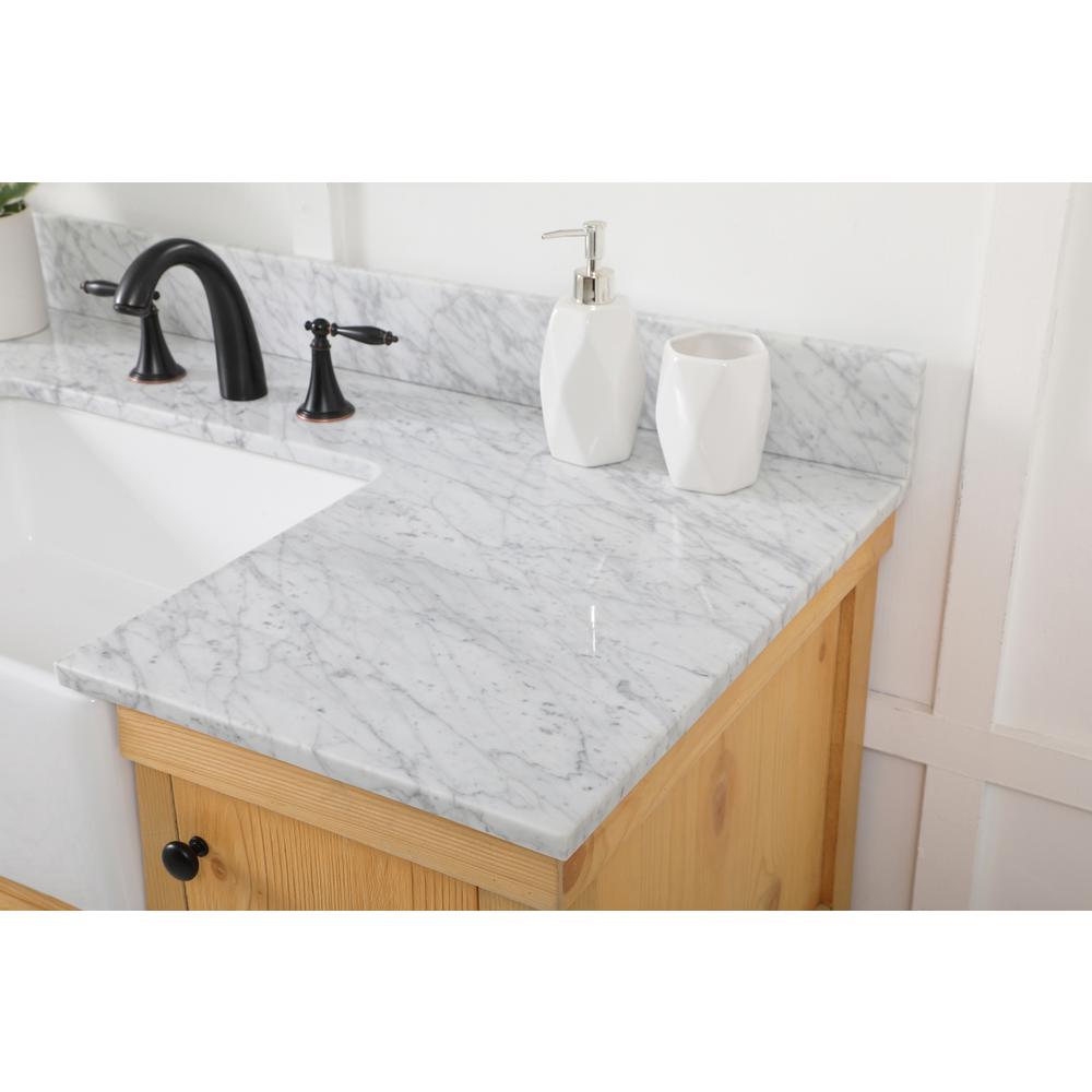 48 inch Single bathroom vanity in natural wood with backsplash. Picture 5