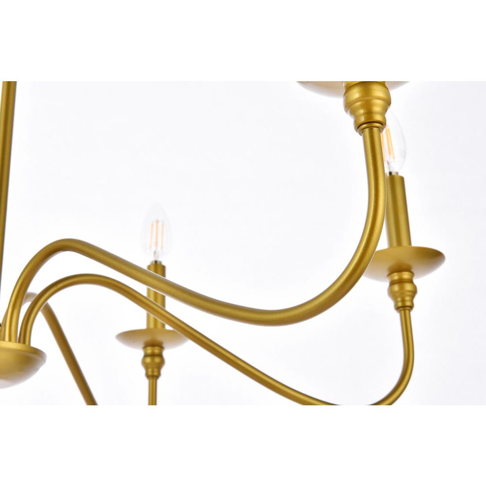 Rohan 30 inch chandelier in brass. Picture 5
