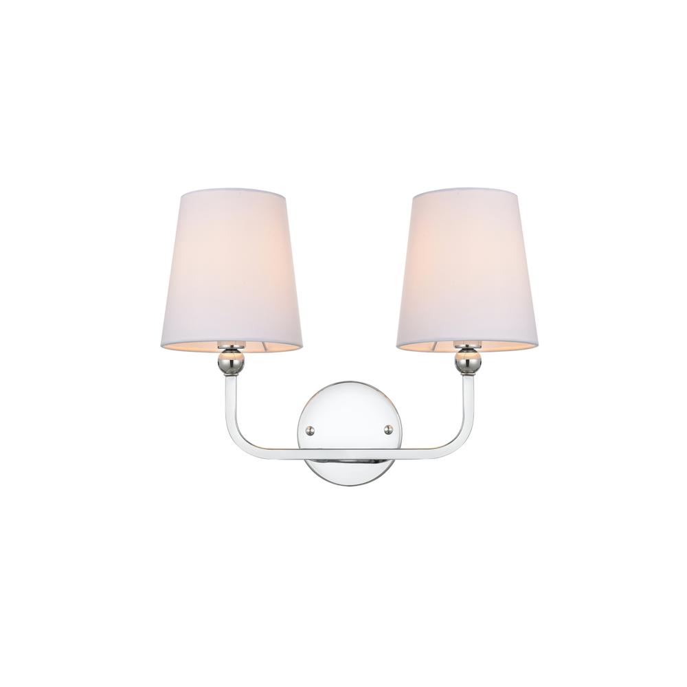 Colson 2 light Chrome and Clear Bath Sconce. Picture 1