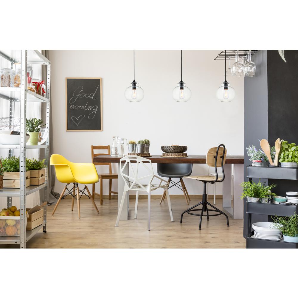 Destry 1 Light Black Pendant With Clear Glass. Picture 6