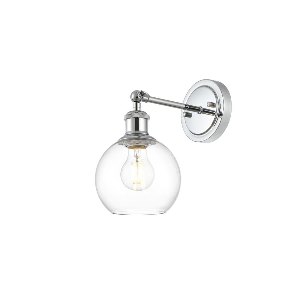 Kai 1 light Chrome and Clear Bath Sconce. Picture 2