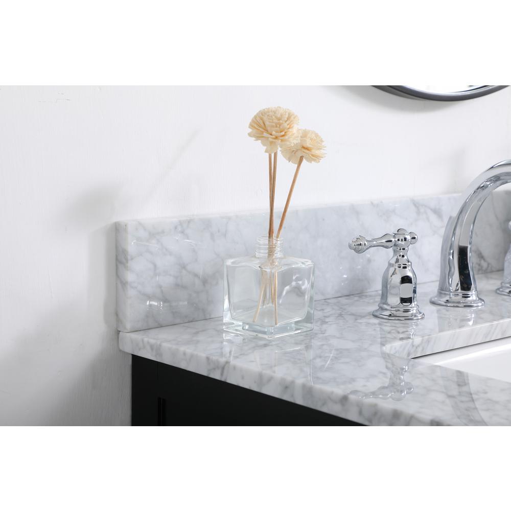 36 inch Single bathroom vanity in black with backsplash. Picture 5