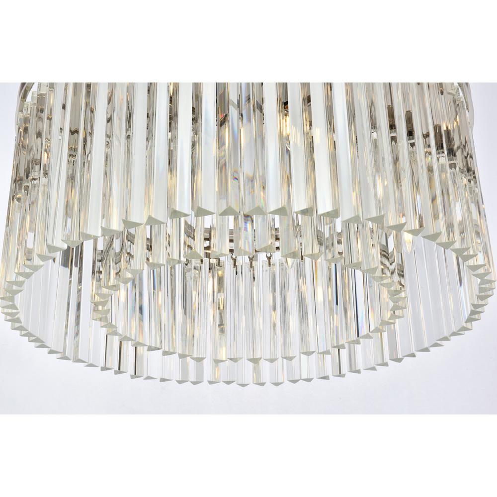 Sydney 8 light polished nickel Flush Mount Clear Royal Cut Crystal. Picture 3