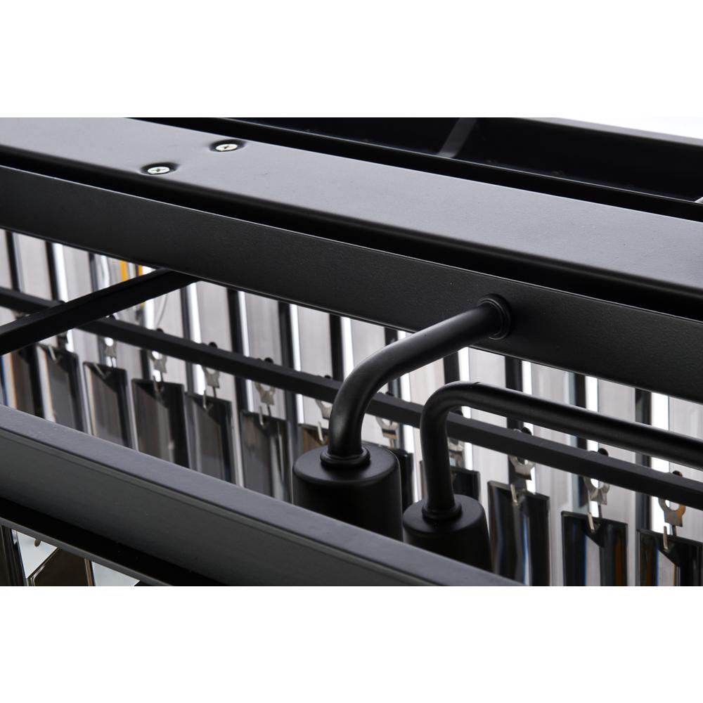 Sydney 12 light Matte Black Chandelier Silver Shade (Grey) Royal Cut Crystal. Picture 4