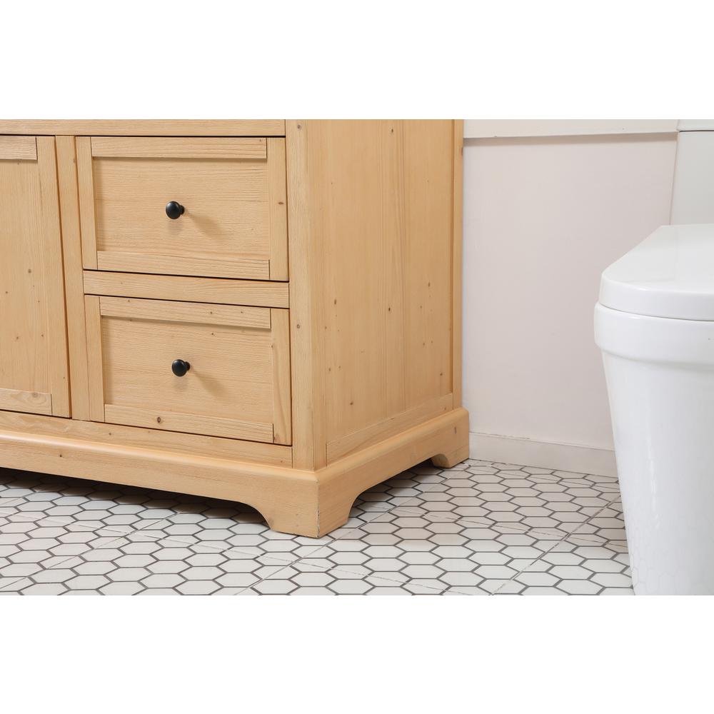 60 inch Single bathroom vanity in natural wood. Picture 6