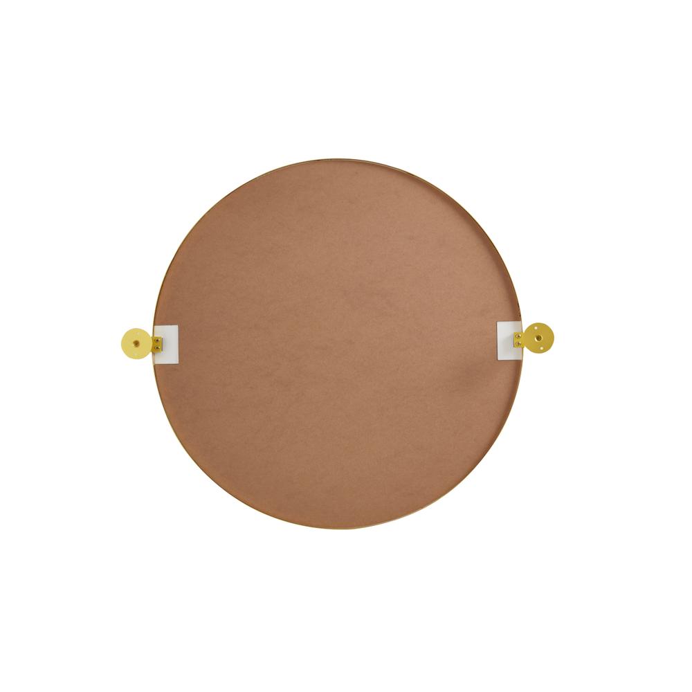 Round pivot mirror 24 inch in gold. Picture 5