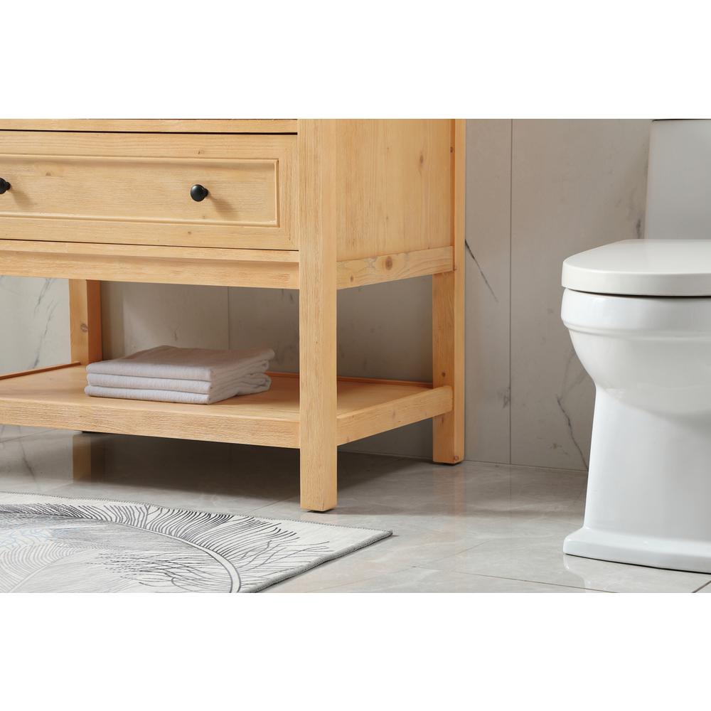 36 inch Single bathroom vanity in natural wood. Picture 6