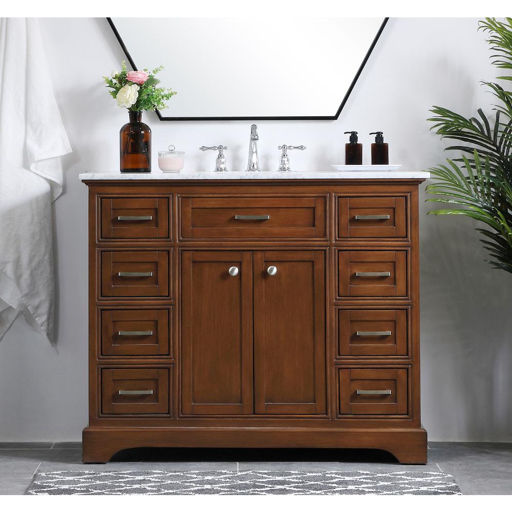 42 in. Single Bathroom Vanity set in teak. Picture 14