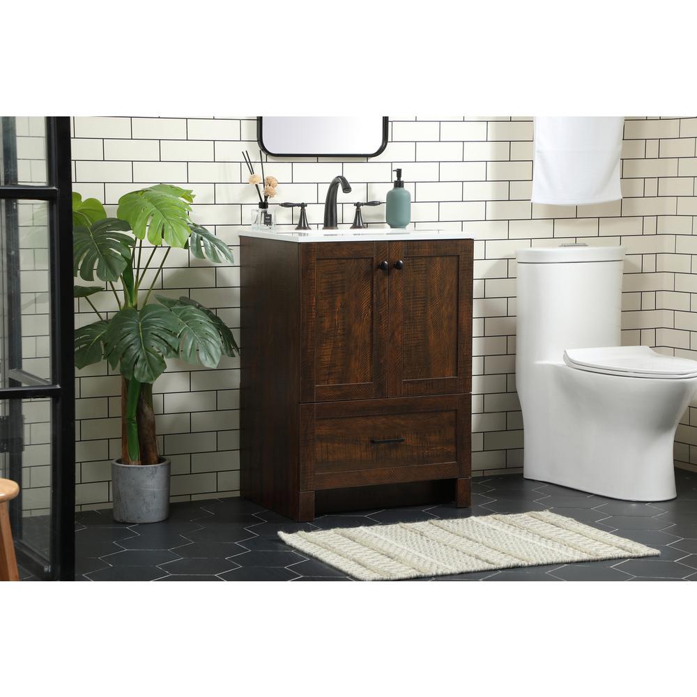 24 inch Single bathroom vanity in expresso. Picture 2