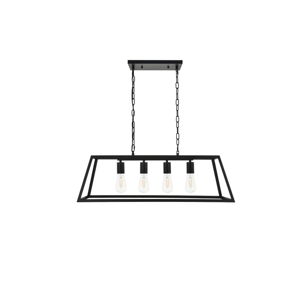 Resolute 4 light black Pendant. Picture 2