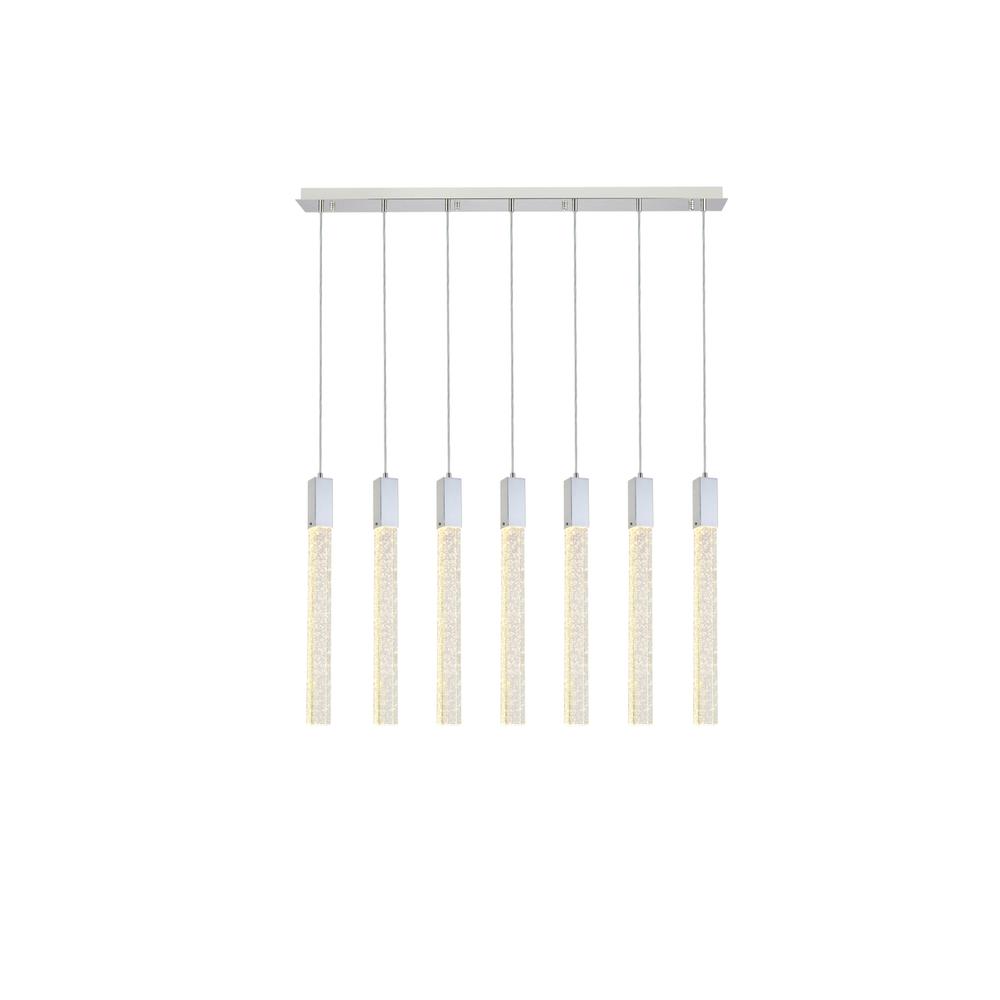 Weston 7 lights pendant in chrome. Picture 1