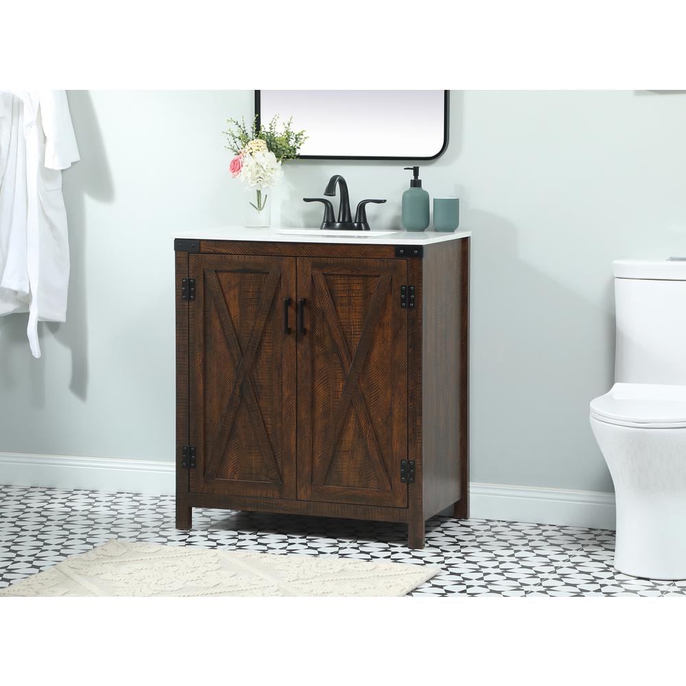 30 inch Single bathroom vanity in expresso. Picture 2