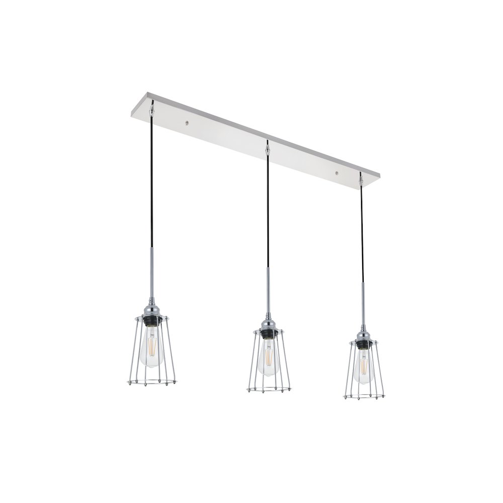 Auspice 3 Light Chrome Pendant. Picture 5