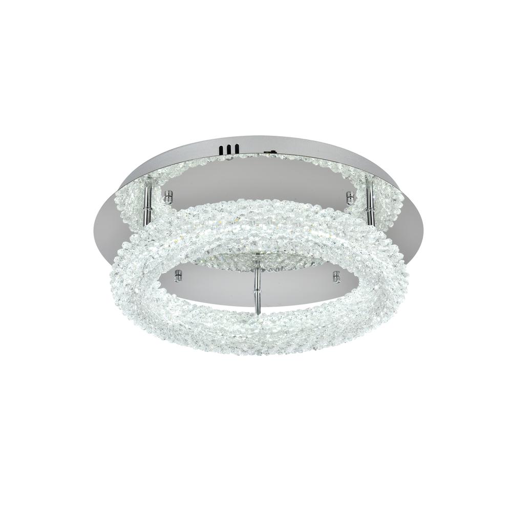 Bowen 18 inch Adjustable LED Flush Mount in Chrome. Picture 3