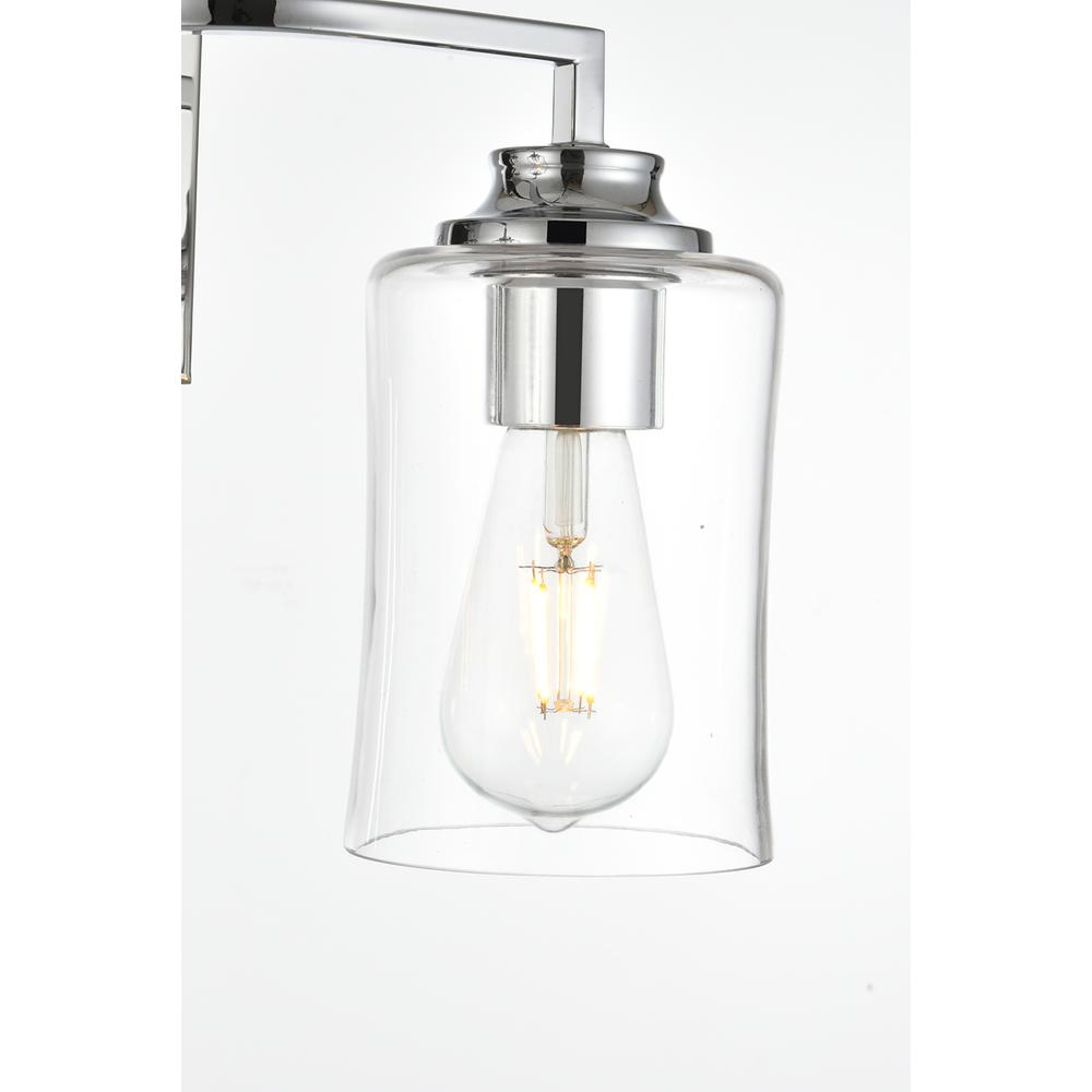 Ronnie 2 light Chrome and Clear Bath Sconce. Picture 4