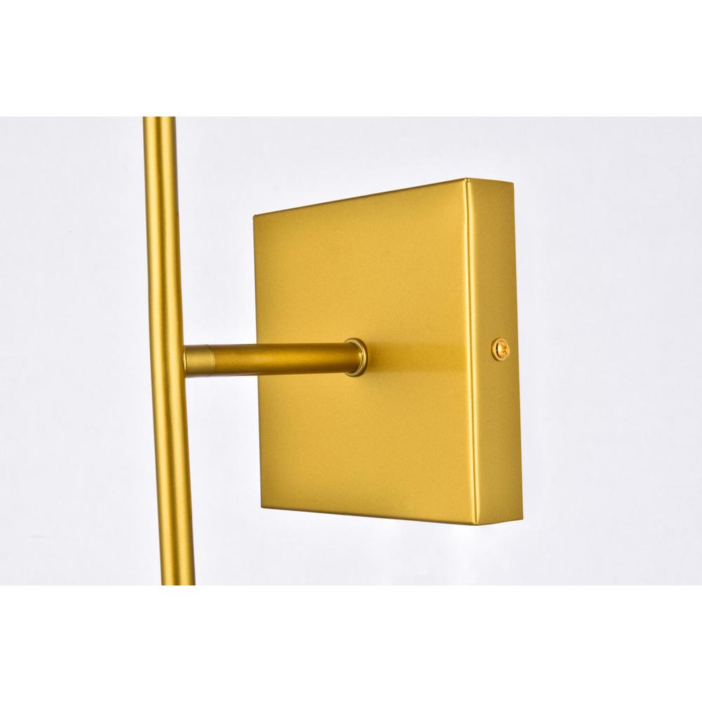 Neri 2 lights brass and white glass wall sconce. Picture 3